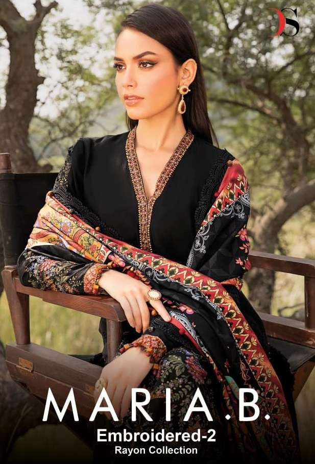 MARIA B Emb 2 Rayon Collection Open Pic by DEEPSY SUITS 